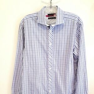 Ted Baker blue check dress shirt size 15.5